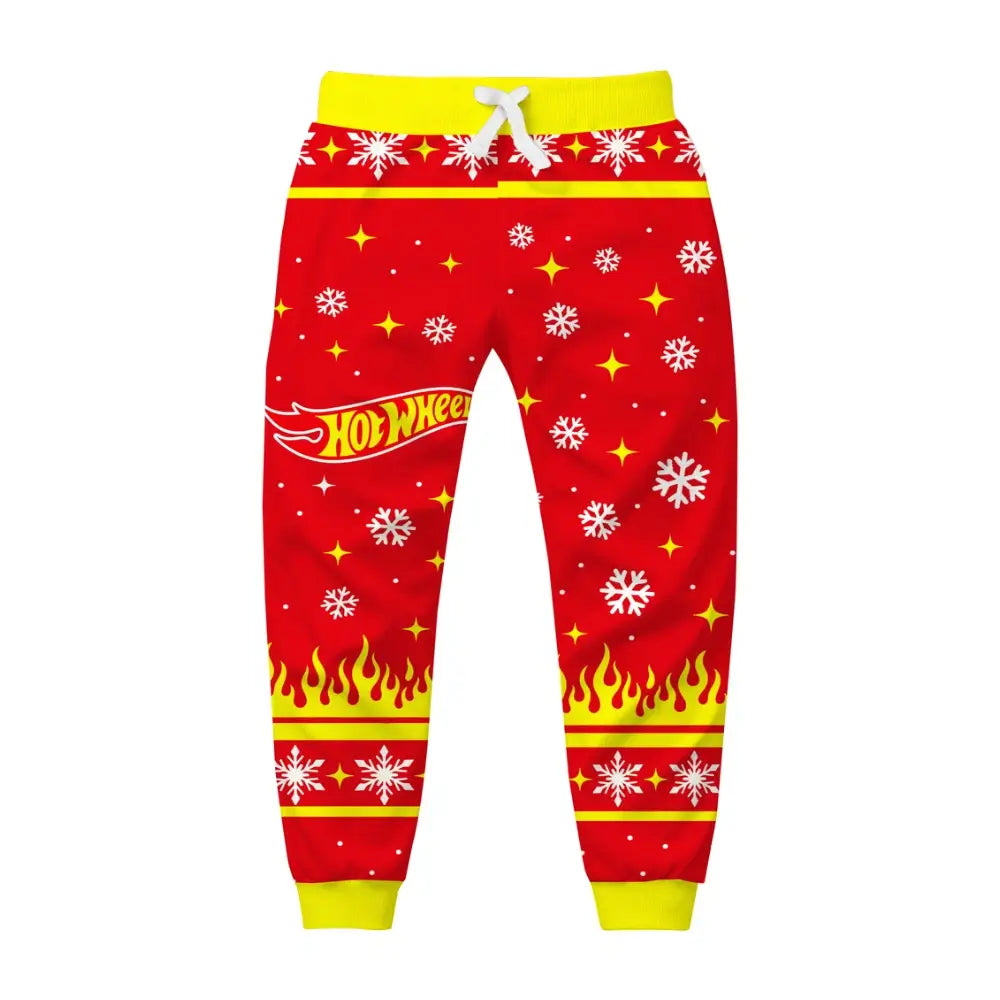 Racing Flames Ugly Quarter Zip Sweatshirt & Sweatpant Set