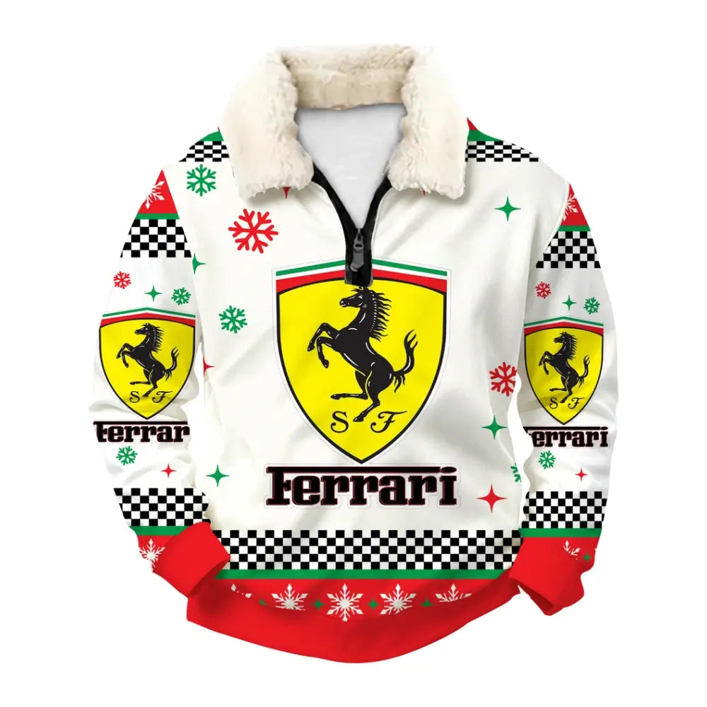 Racing Holiday Ugly Quarter Zip Sweatshirt & Sweatpant Set