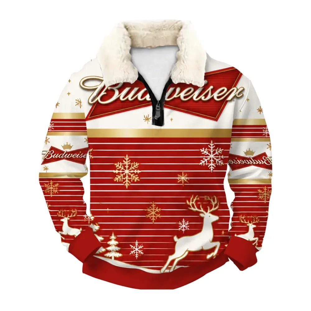 Red Brew Ugly Quarter Zip Sweatshirt & Sweatpant Set