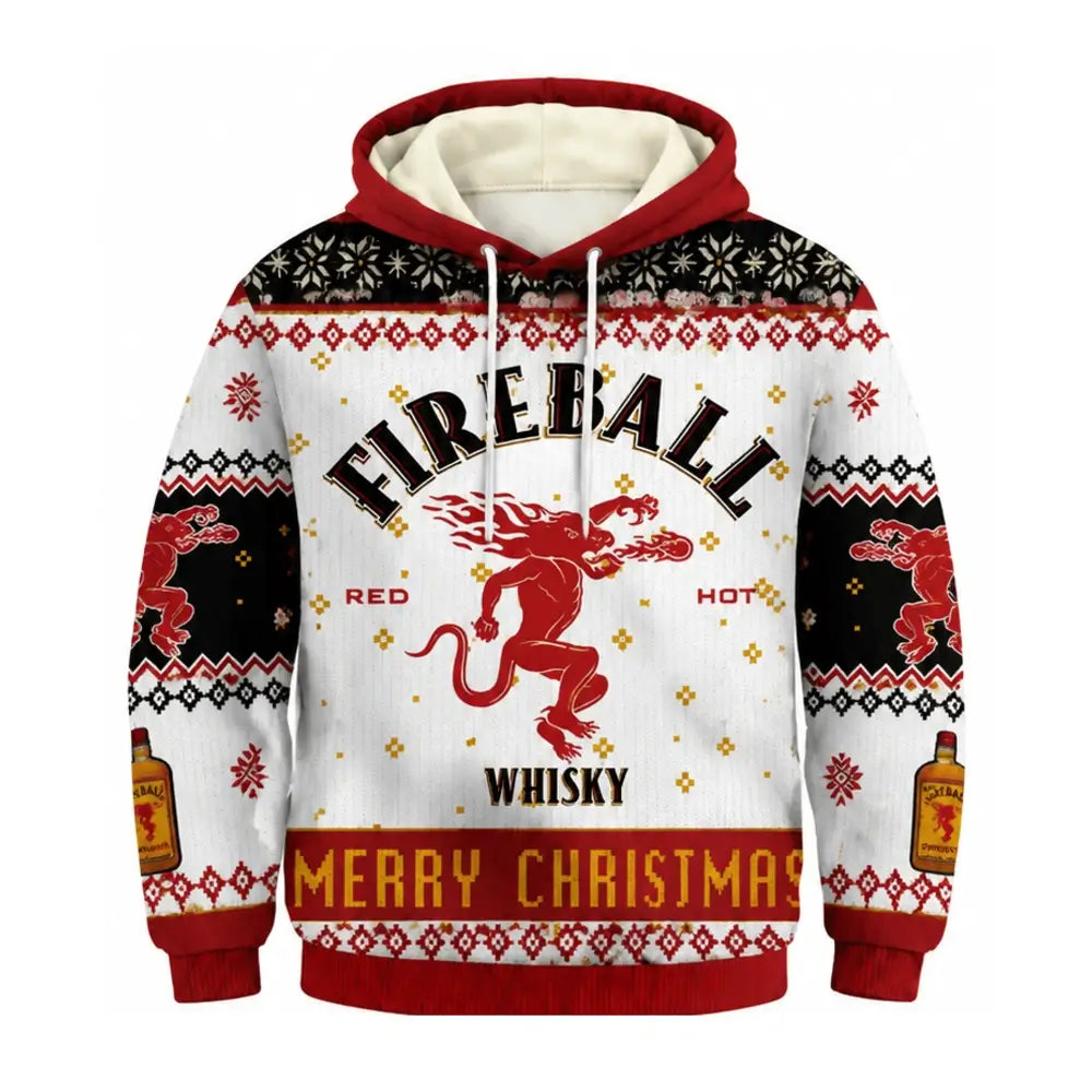 Red Whiskey Ugly Pullover Hoodie & Sweatpant Set