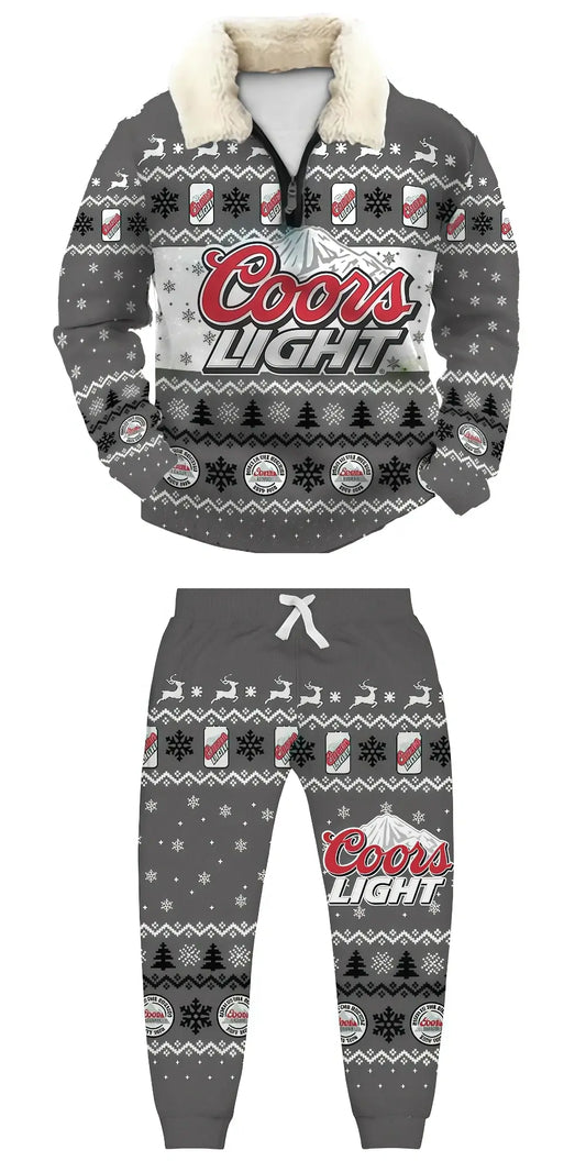 Retro Ugly Quarter Zip Sweatshirt & Sweatpant Set