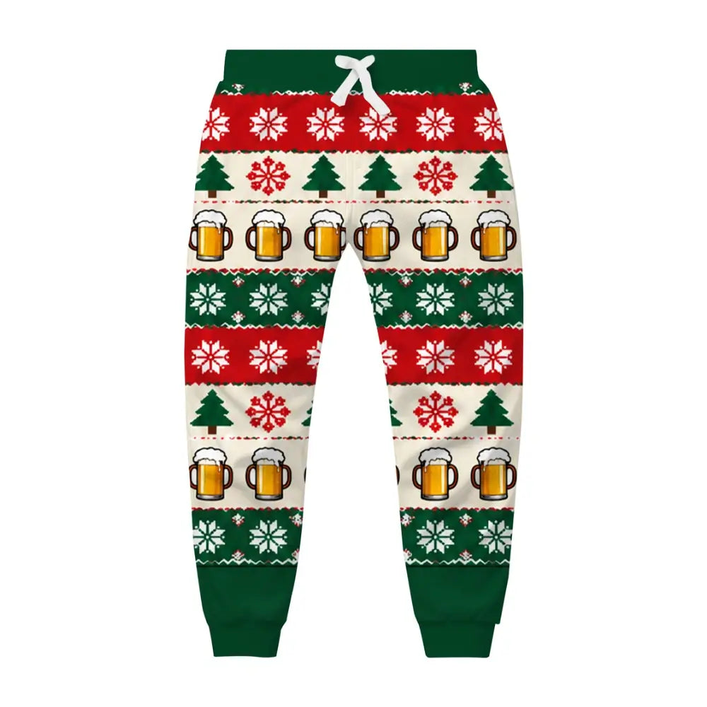 Santa’s Beer Time Ugly Quarter Zip Sweatshirt & Sweatpant Set