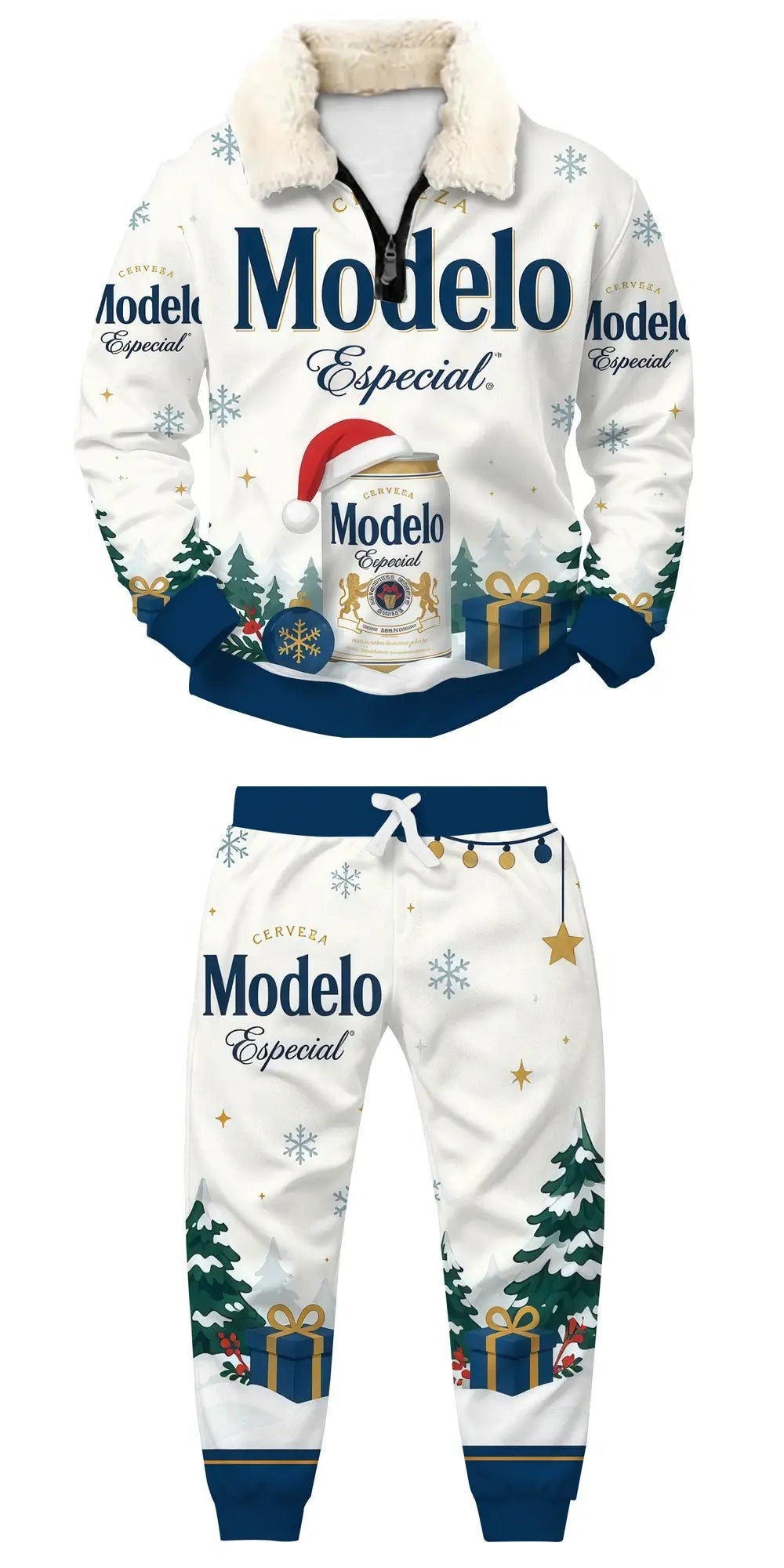 Snowy Brew Ugly Quarter Zip Sweatshirt & Sweatpant Set