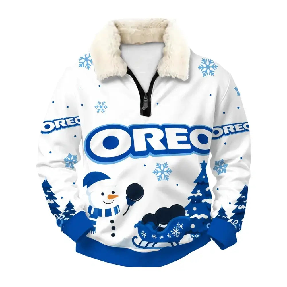 Snowy Cookies Ugly Quarter Zip Sweatshirt & Sweatpant Set