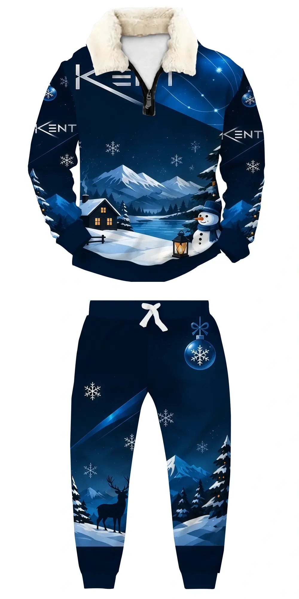 Tobacco Ugly Quarter Zip Sweatshirt & Sweatpant Set