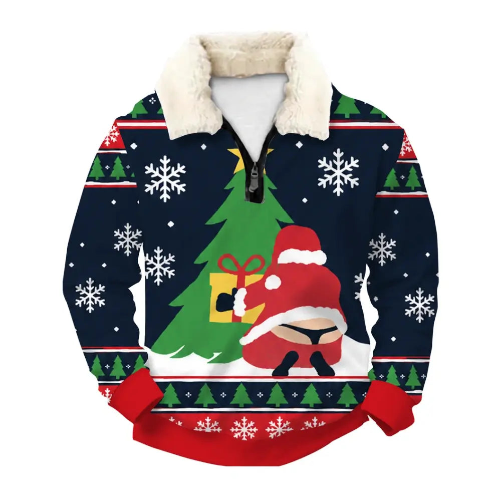 Tree Peek Ugly Quarter Zip Sweatshirt & Sweatpant Set