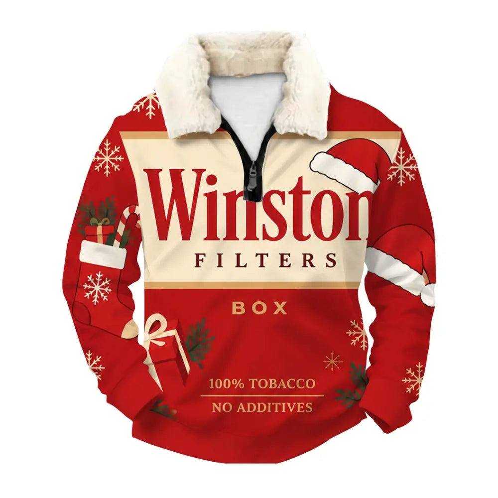 Wild Christmas Energy Ugly Quarter Zip Sweatshirt & Sweatpant Set