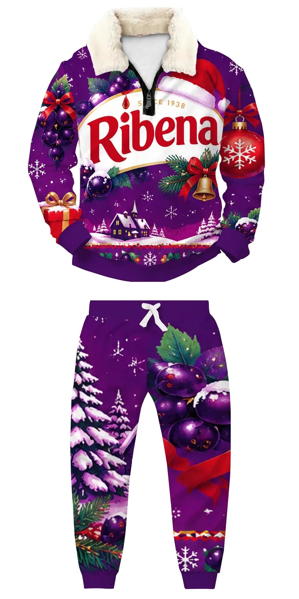 Wild Happy People Ugly Quarter Zip Sweatshirt & Sweatpant Set