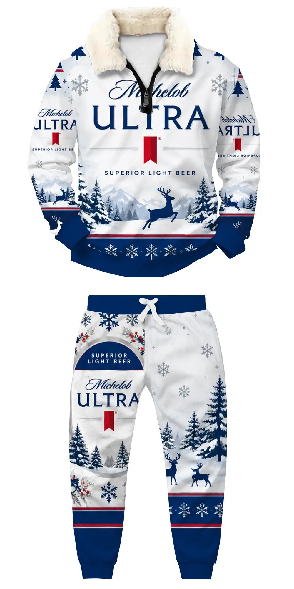 Winter Brew Ugly Quarter Zip Sweatshirt & Sweatpant Set