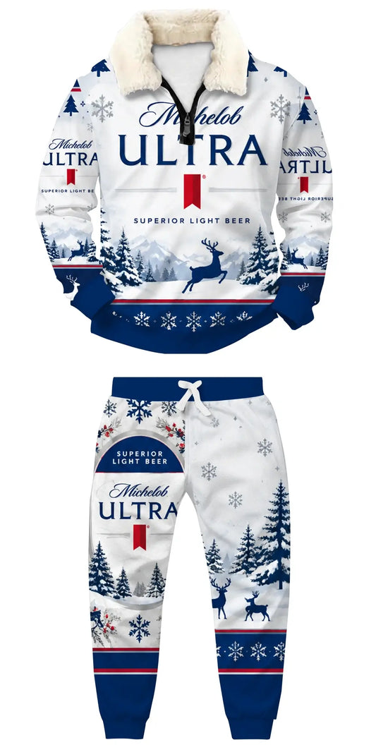 Winter Brew Ugly Quarter Zip Sweatshirt & Sweatpant Set
