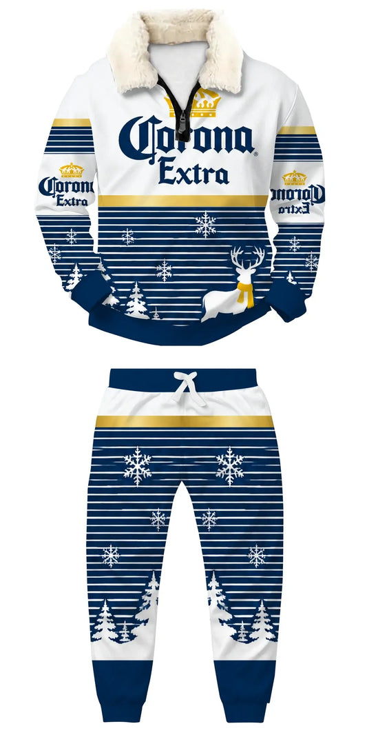 Winter Brew Ugly Quarter Zip Sweatshirt & Sweatpant Set